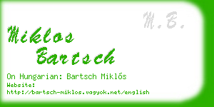 miklos bartsch business card